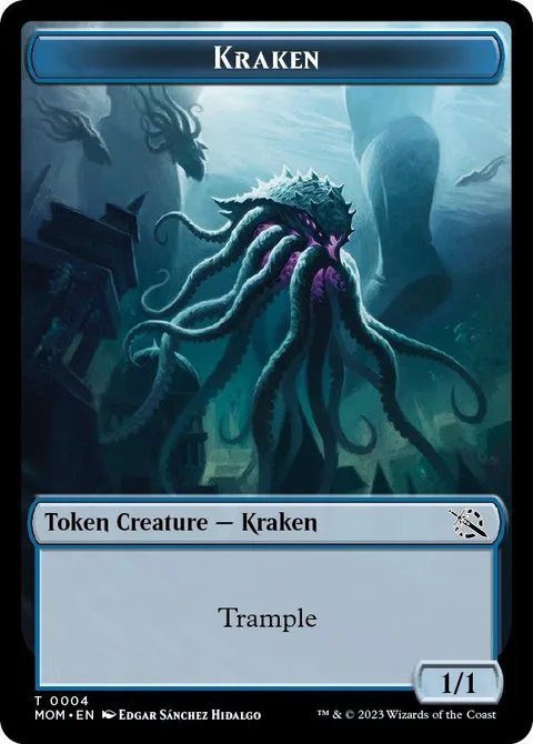 Kraken Token (U 1/1) // Monk Token (W 1/1)