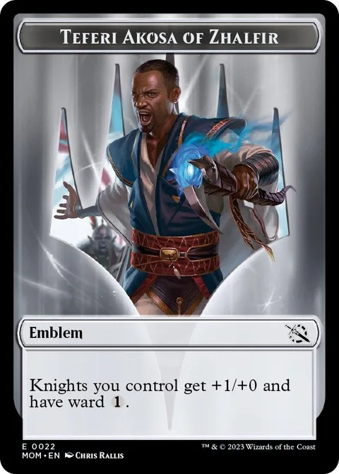 Teferi Akosa of Zhalfir Emblem // Soldier Token (W 1/1 Lifelink)