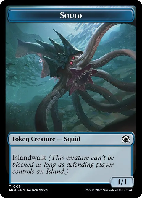 Squid Token (U 1/1) // Human Token (R 1/1)