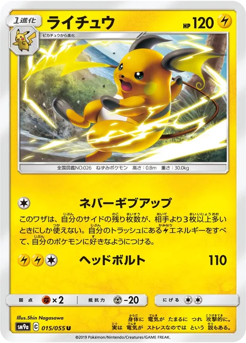 Raichu [Never Give Up | Head Bolt]