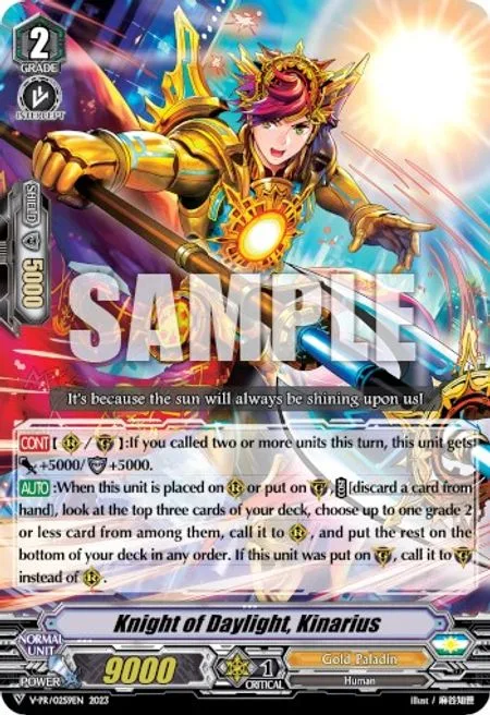 Knight of Daylight, Kinarius [V Format]