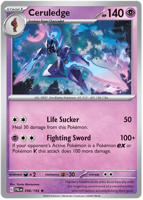 Ceruledge [Life Sucker | Fighting Sword]