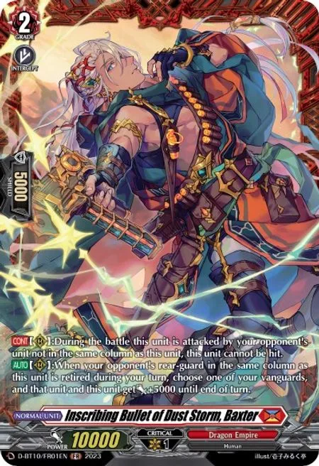 Inscribing Bullet of Dust Storm, Baxter [D Format]