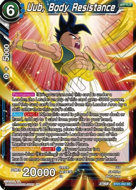 Uub, Body Resistance