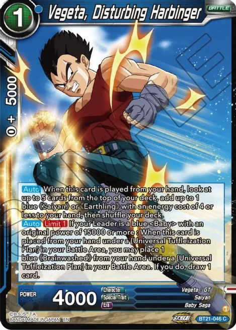 Vegeta, Disturbing Harbinger