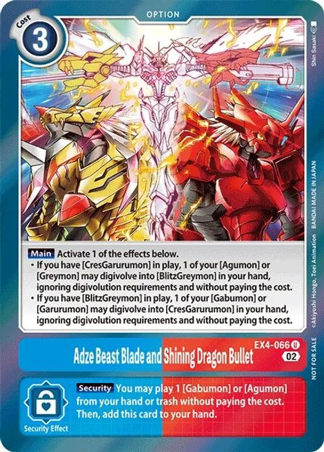 Adze Beast Blade and Shining Dragon Bullet (EX4-066)