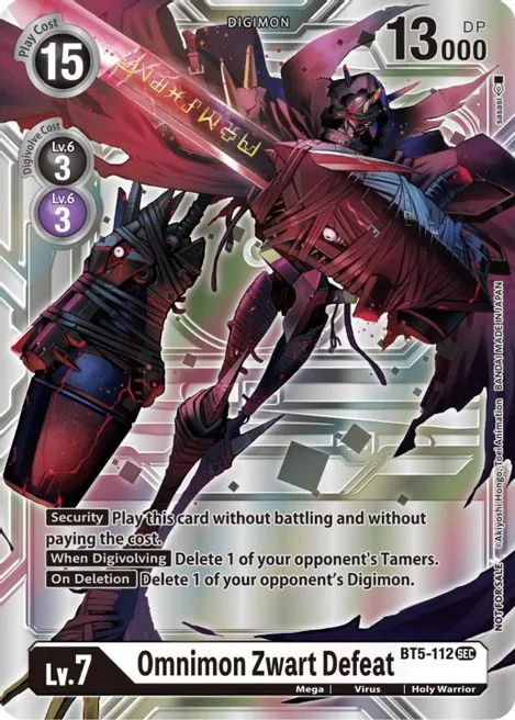 Omnimon Zwart Defeat (BT5-112)