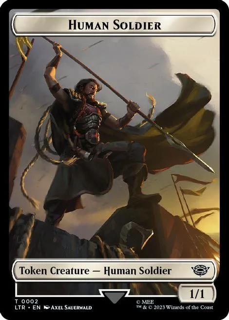 Human Soldier Token (W 1/1) // Food Token