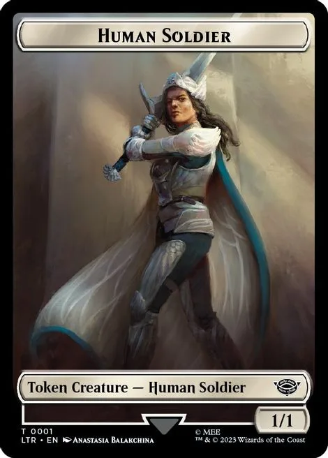 Human Soldier Token (White 1/1)