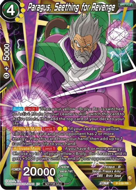 Paragus, Seething for Revenge