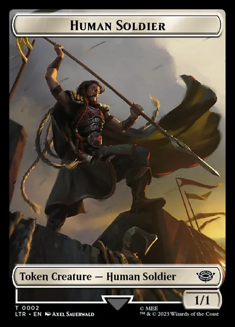 Human Soldier Token (W 1/1) // Human Token (W 1/1)