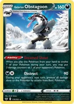 Galarian Obstagoon [Untamed Shout | Obstruct]
