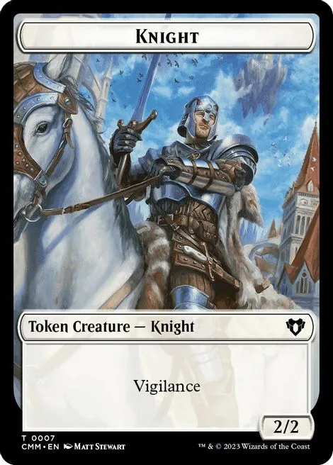 Knight Token (W 2/2 Vigilance) // Eldrazi Scion Token (C 1/1)