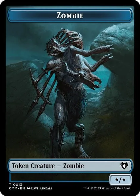 Zombie Token (U */*) // Human Soldier Token (W 1/1)