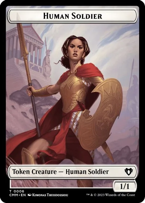 Human Soldier Token (W 1/1) // Elemental Token (UR 4/4)