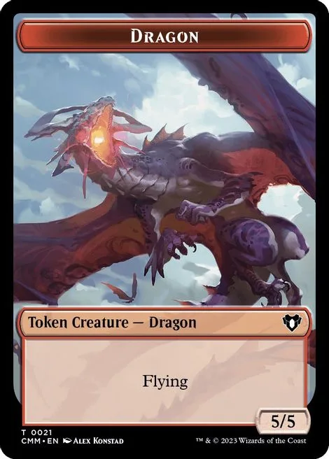 Dragon Token (R 5/5) // Elemental Token (R 1/1 Haste)