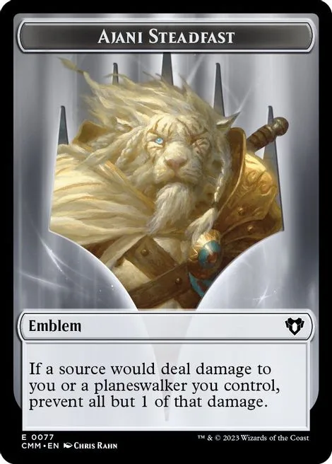 Ajani Steadfast Emblem // Wizard Token (R 1/1)
