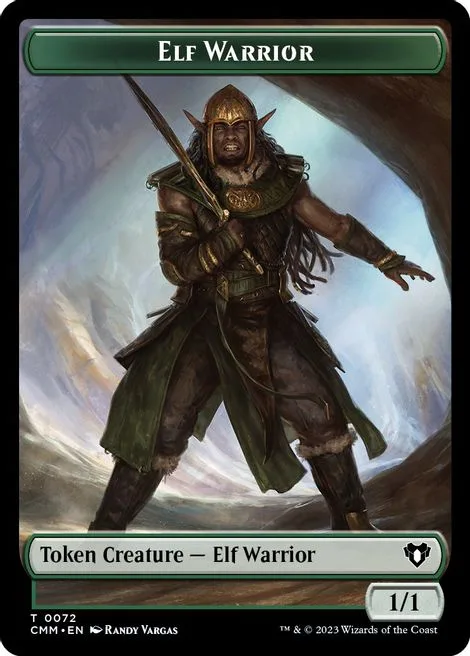 Elf Warrior Token (G 1/1) // Cleric Token (W 2/1)