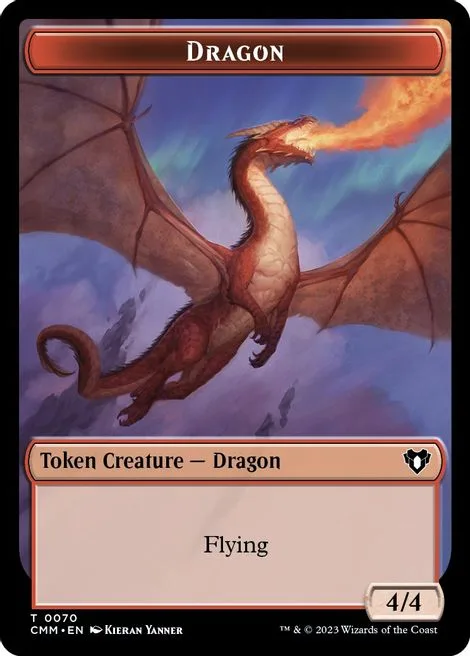 Dragon Token (R 4/4) // Kor Ally Token (W 1/1)