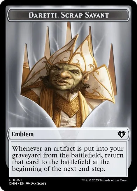 Daretti, Scrap Savant Emblem // City's Blessing Token