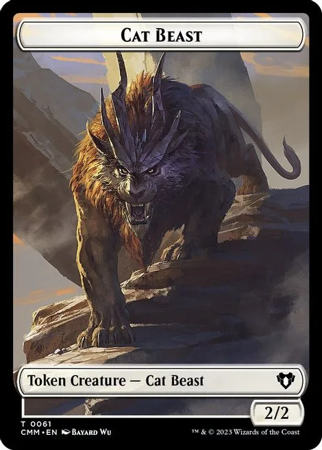 Cat Beast Token (W 2/2) // Cleric Token (W 2/1)