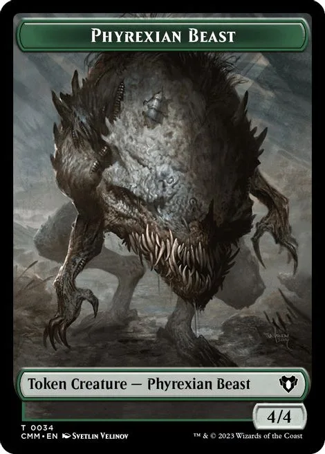 Phyrexian Beast Token (G 4/4) // Elemental Token (R 1/1 Haste)