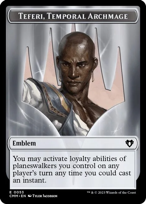 Teferi, Temporal Archmage Emblem // Human Soldier Token (W 1/1)