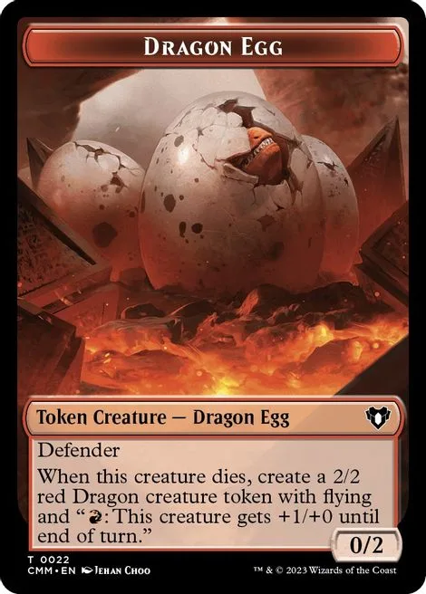 Dragon Egg Token (R 0/2) // Spirit Token (W 1/1)