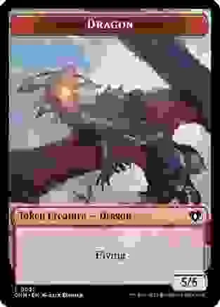 Dragon Token (R 5/5) // Human Soldier Token (W 1/1)