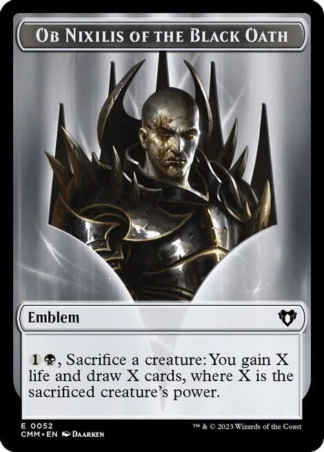 Ob Nixilis of the Black Oath Emblem // Soldier Token (W 1/1)