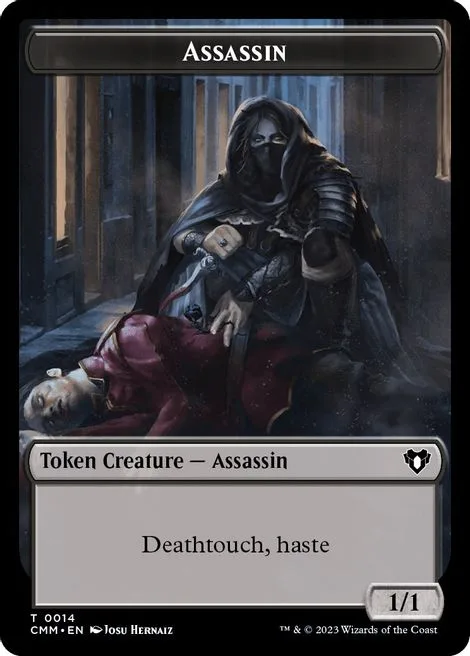 Assassin Token (B 1/1 Deathtouch, haste) // Spirit Token (WB 1/1)