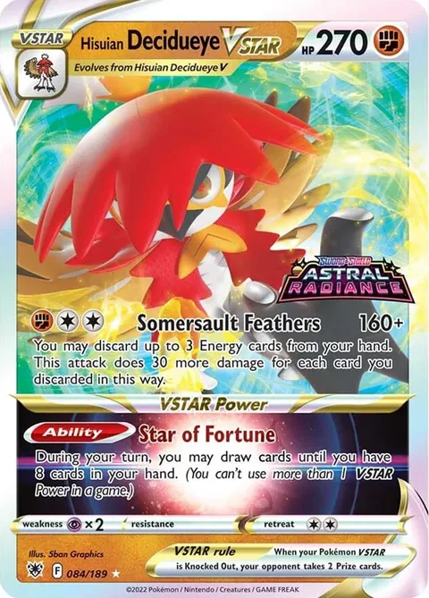 Hisuian Decidueye VSTAR [Somersault Feathers | Star of Fortune]