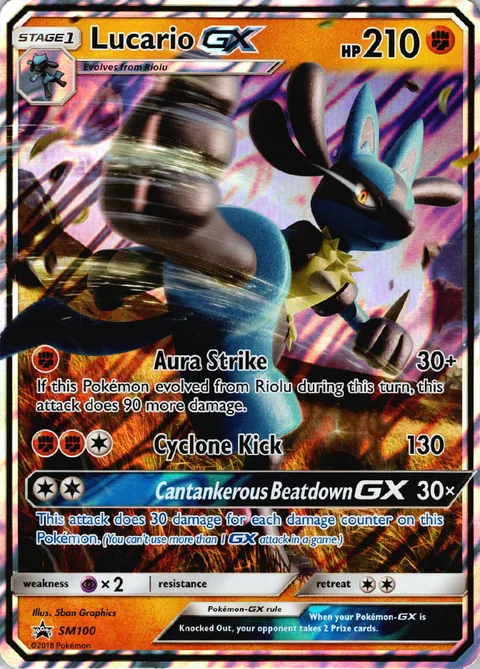 Lucario GX [Aura Strike | Cyclone Kick | Cantankerous Beatdown GX]