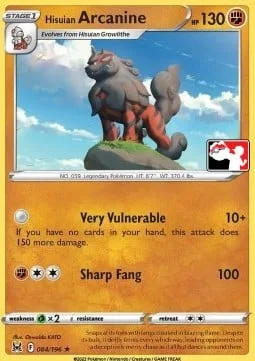 Hisuian Arcanine [Very Vulnerable | Sharp Fang]