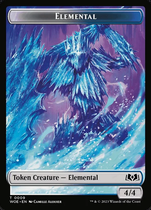 Elemental Token (White and Blue 4/4)