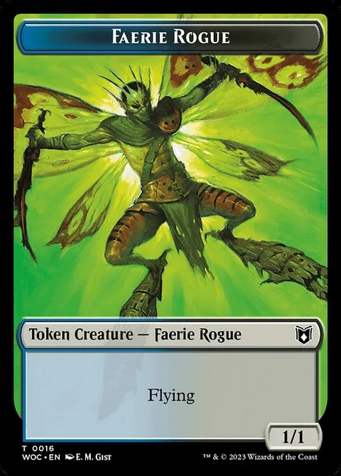 Faerie Token (U 1/1) // Faerie Rogue Token (UB 1/1)