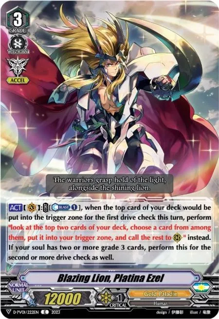 Blazing Lion, Platina Ezel [V Format]