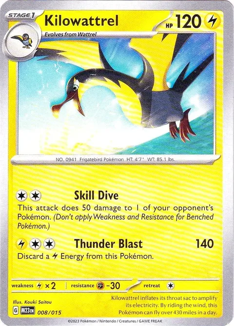Kilowattrel [Skill Dive | Thunder Blast]