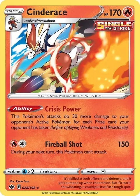 Cinderace [Crisis Power | Fireball Shot]