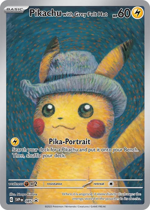 Pikachu with Grey Felt Hat [Pika-Portrait]