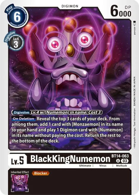 BlackKingNumemon (BT14-063)
