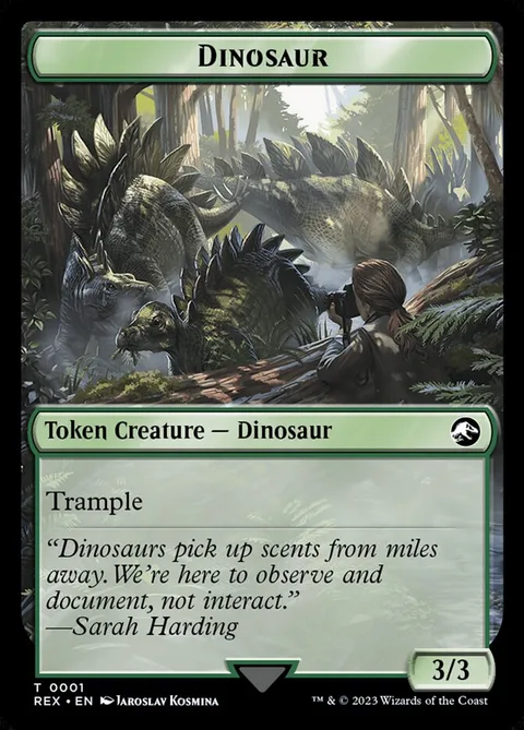 Dinosaur Token (Green 3/3 Trample)
