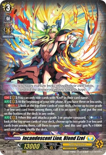 Incandescent Lion, Blond Ezel [D-Format]