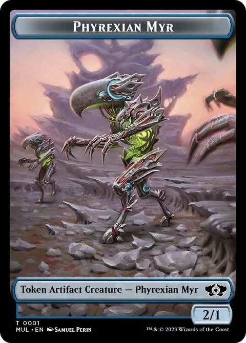 Knight Token (UW 2/2) // Phyrexian Myr Token (UA 2/1)