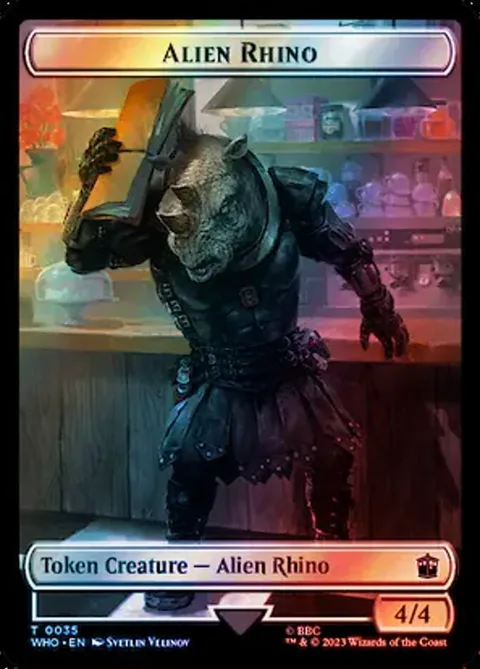 Alien Rhino Token (W 4/4) // Food Token