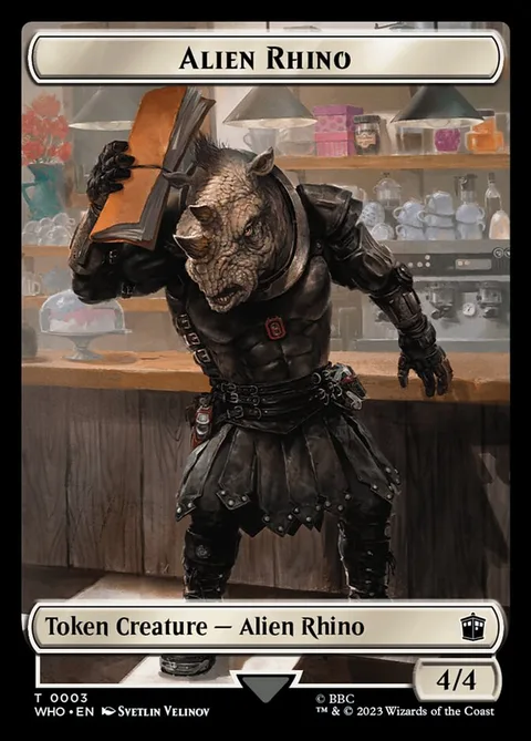 Alien Rhino Token (W 4/4) // Food Token