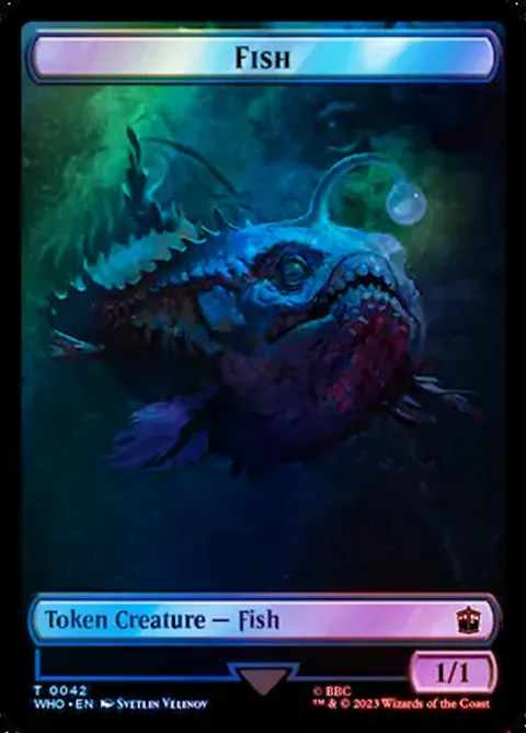 Fish Token (U 1/1) // Cyberman Token (A 2/2)
