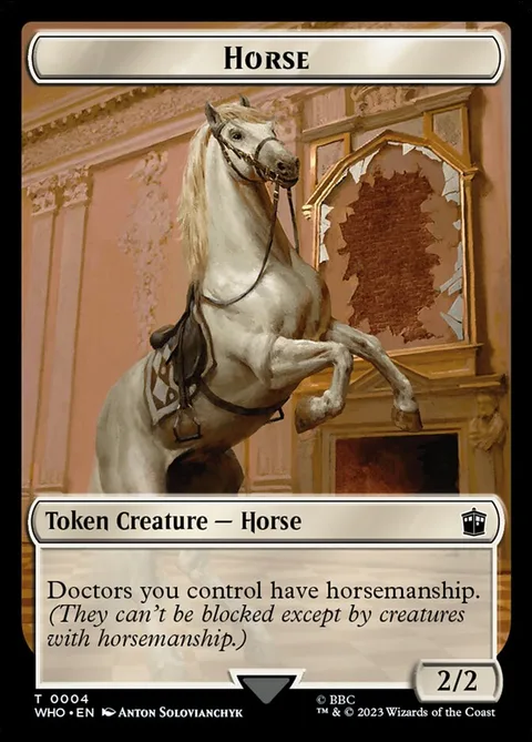 Horse Token (W 2/2) // Dinosaur Token (RW 2/2)