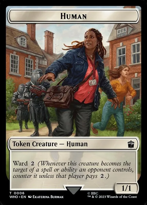 Human Token (W 1/1 Ward 2) // Mark of the Rani Token