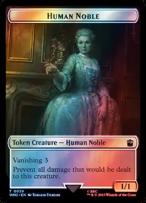 Human Noble Token (W 1/1) // Mutant Token (G 3/3)